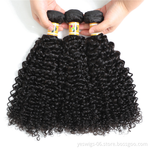 Raw Vietenam Human Hair Extensions Virgin Remy Cuticle Aligned Wholesale Kinky Curly Human Hair Weaving Bundle With Kinky Curls